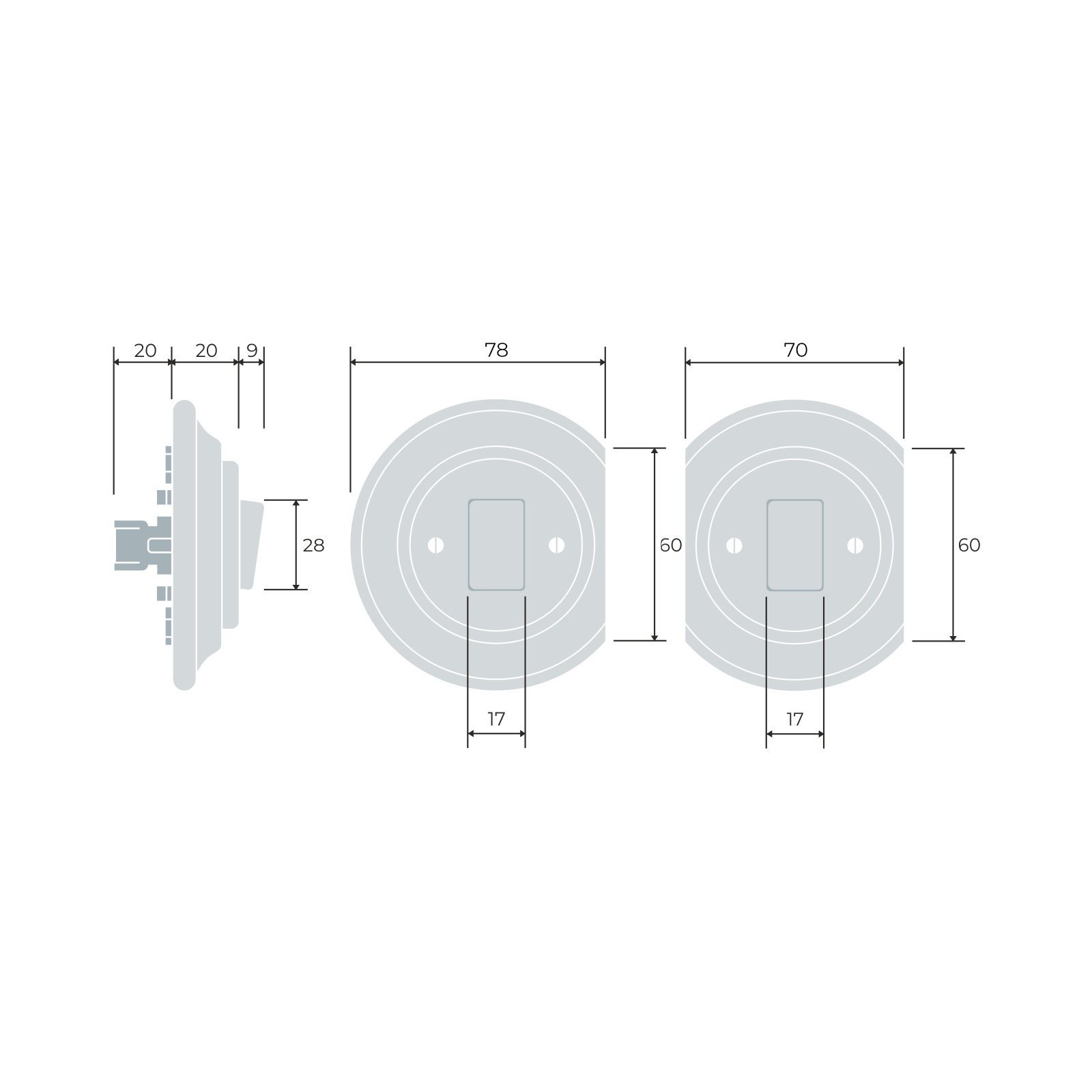 Porcelain switches - () 1 gang - FAT - multiple X | Katy Paty